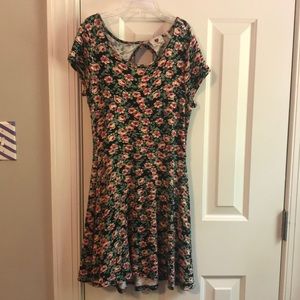 Black Floral Mini Dress